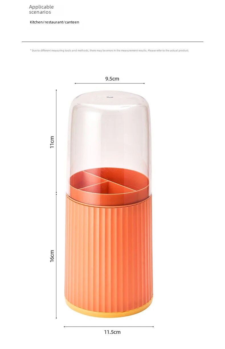 3 Grid Cutlery Organizer With Lid