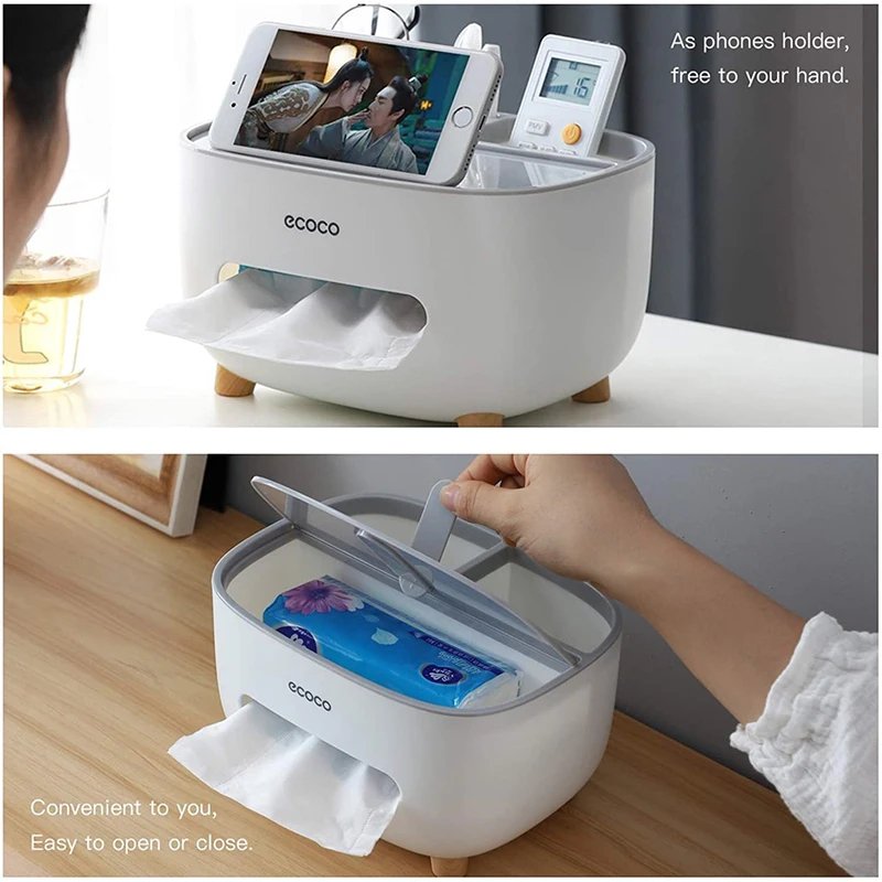 ECOCO Multipurpose Desktop Tissue Box. (Premium Quality)