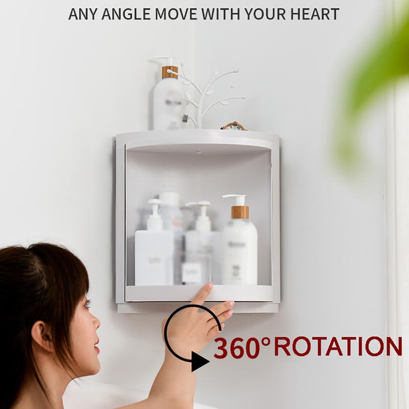 360°Rotating Triangle Corner Shelf